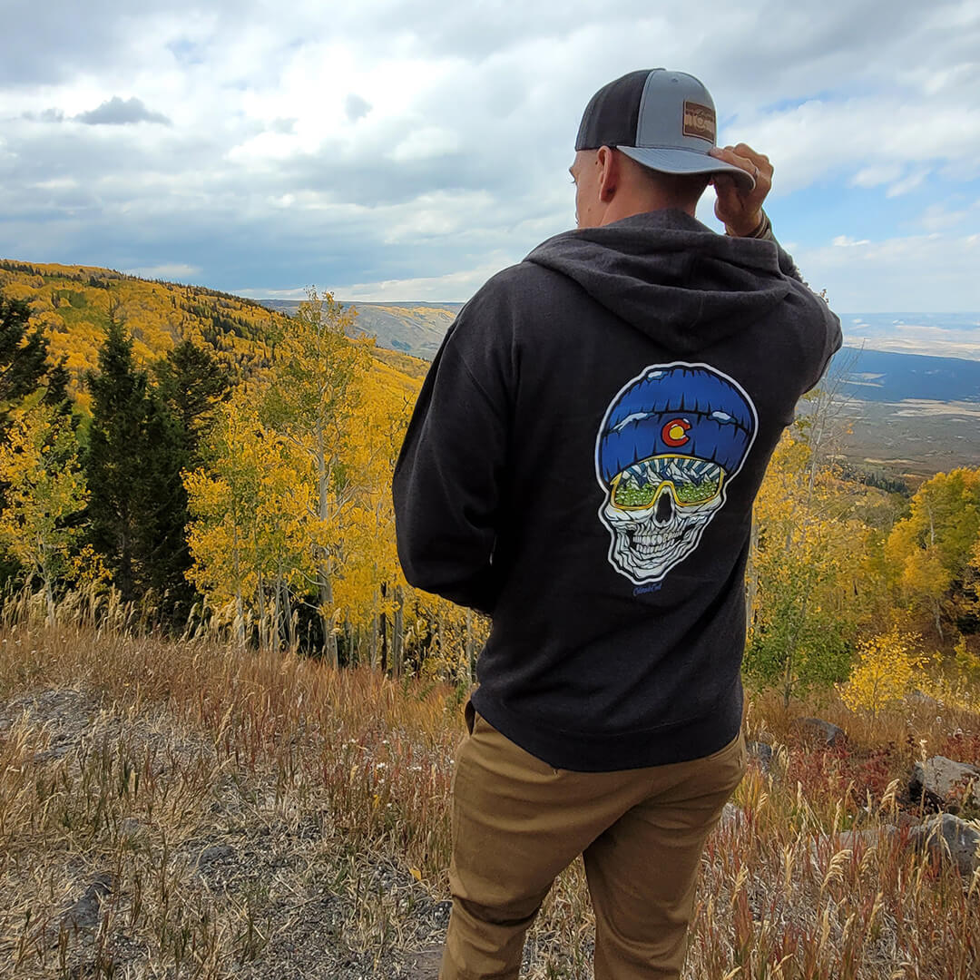 Skull Midweight Zip-Up Hoodie - Winter - Charcoal Heather