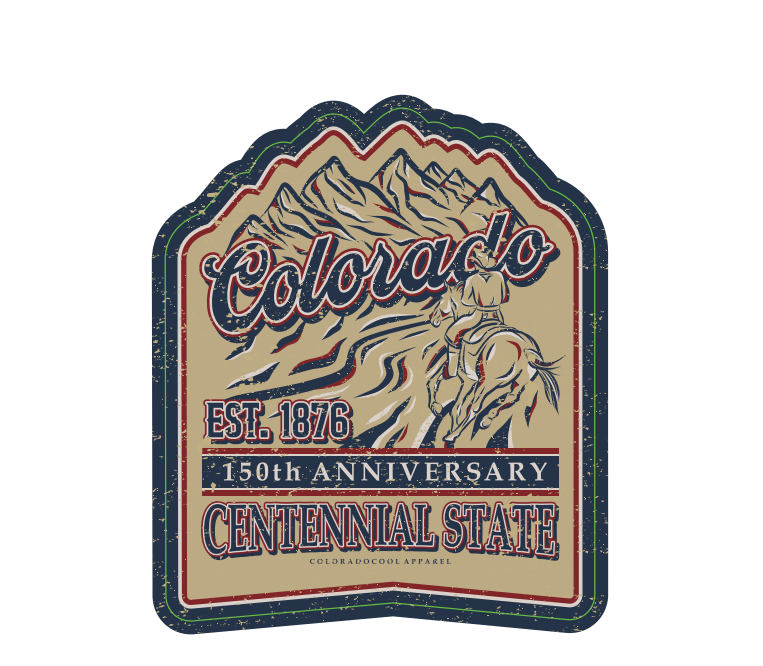 Colorado 150th - Wild West - Sticker