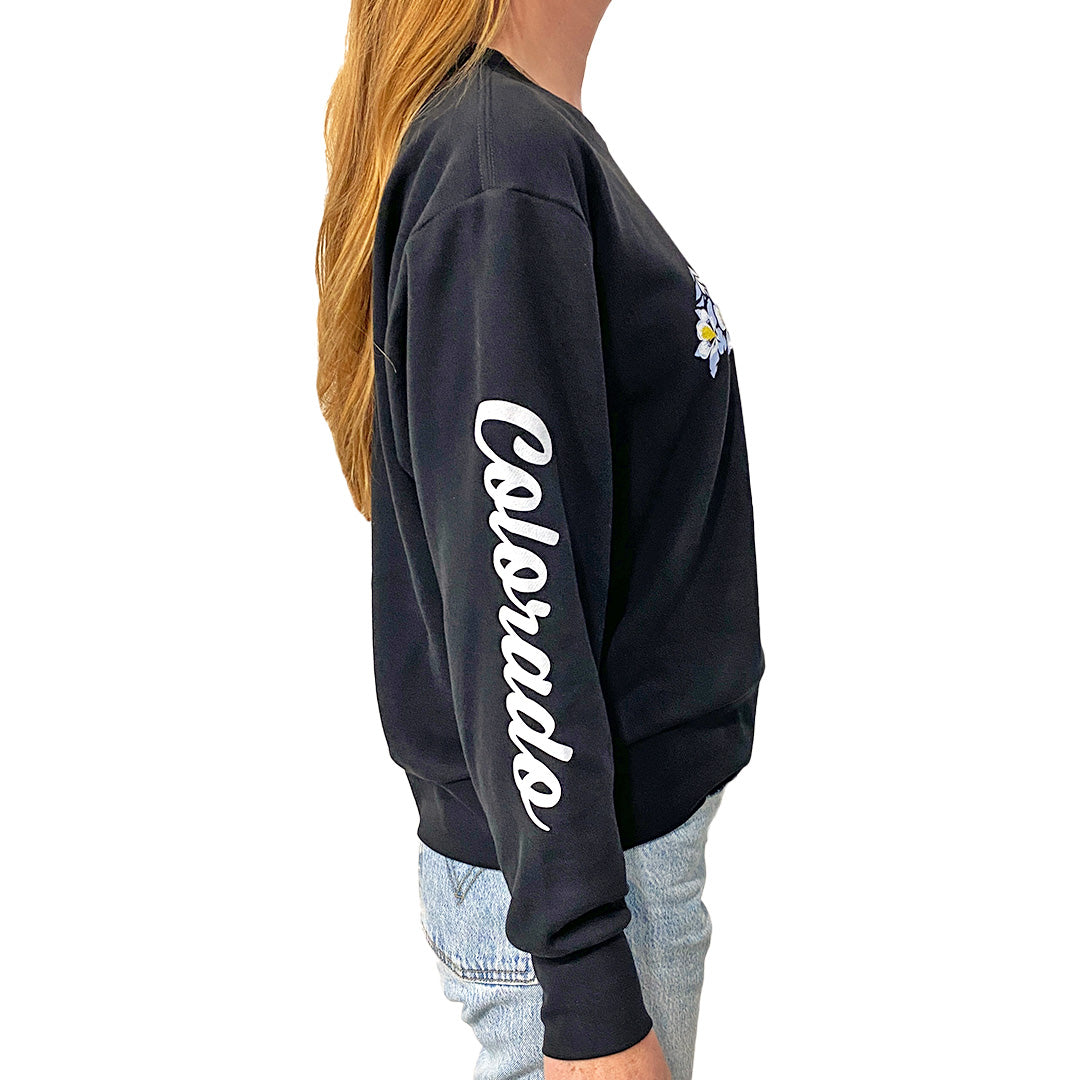 Floral Range - Sweatshirt - Black - Womens