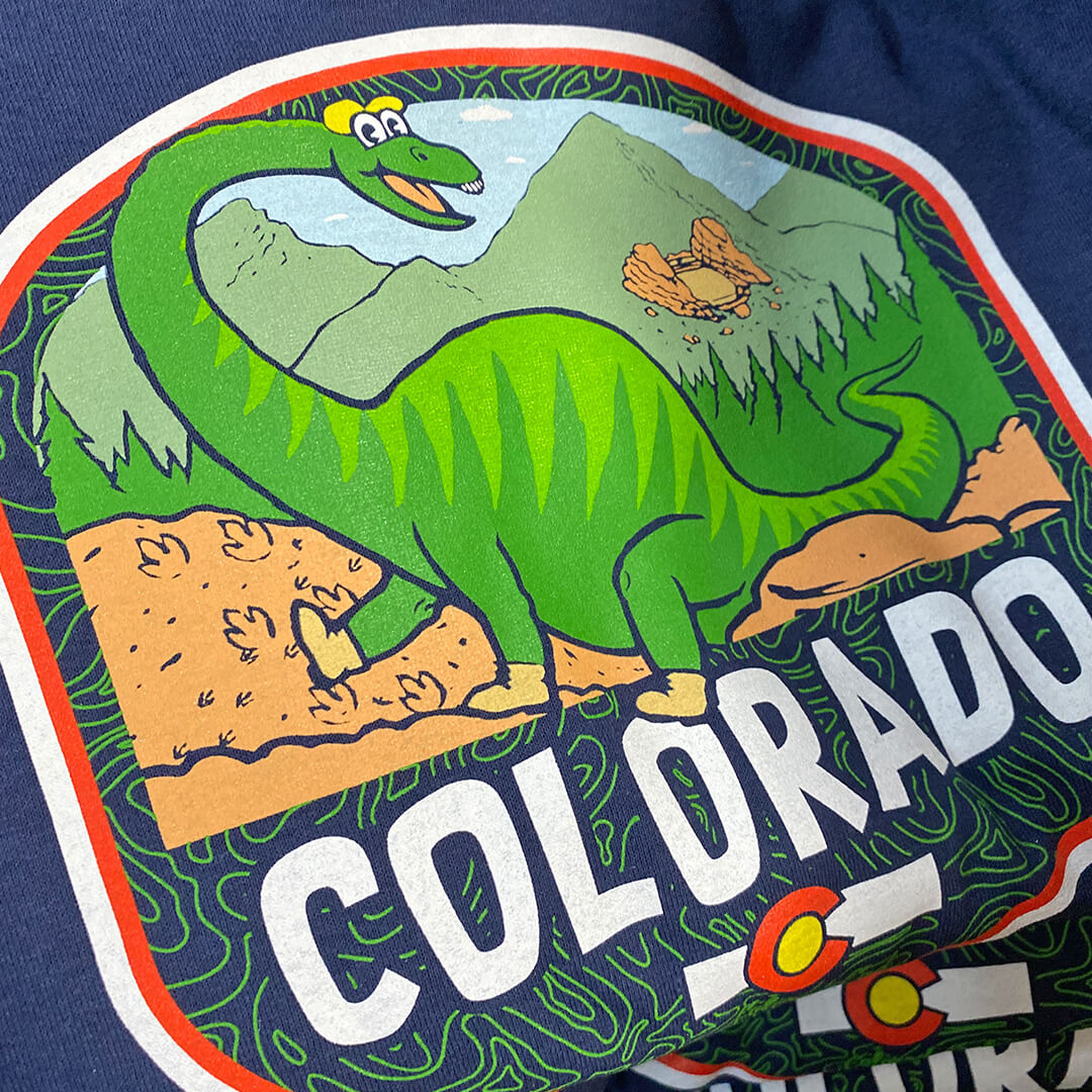 Hikin' Dino T-Shirt - Youth - Navy