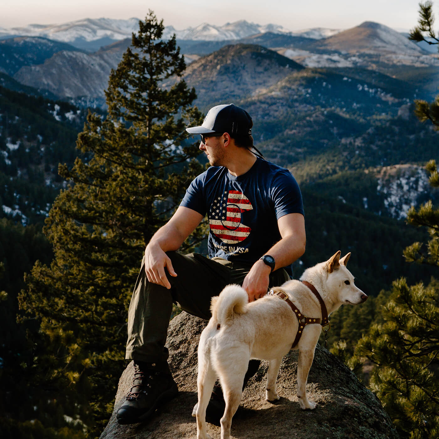 CO USA T-Shirt - Solid Navy - Made in USA