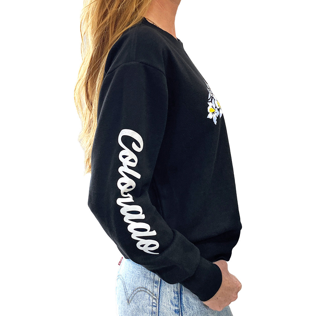 Floral Range - Sweatshirt - Black - Womens