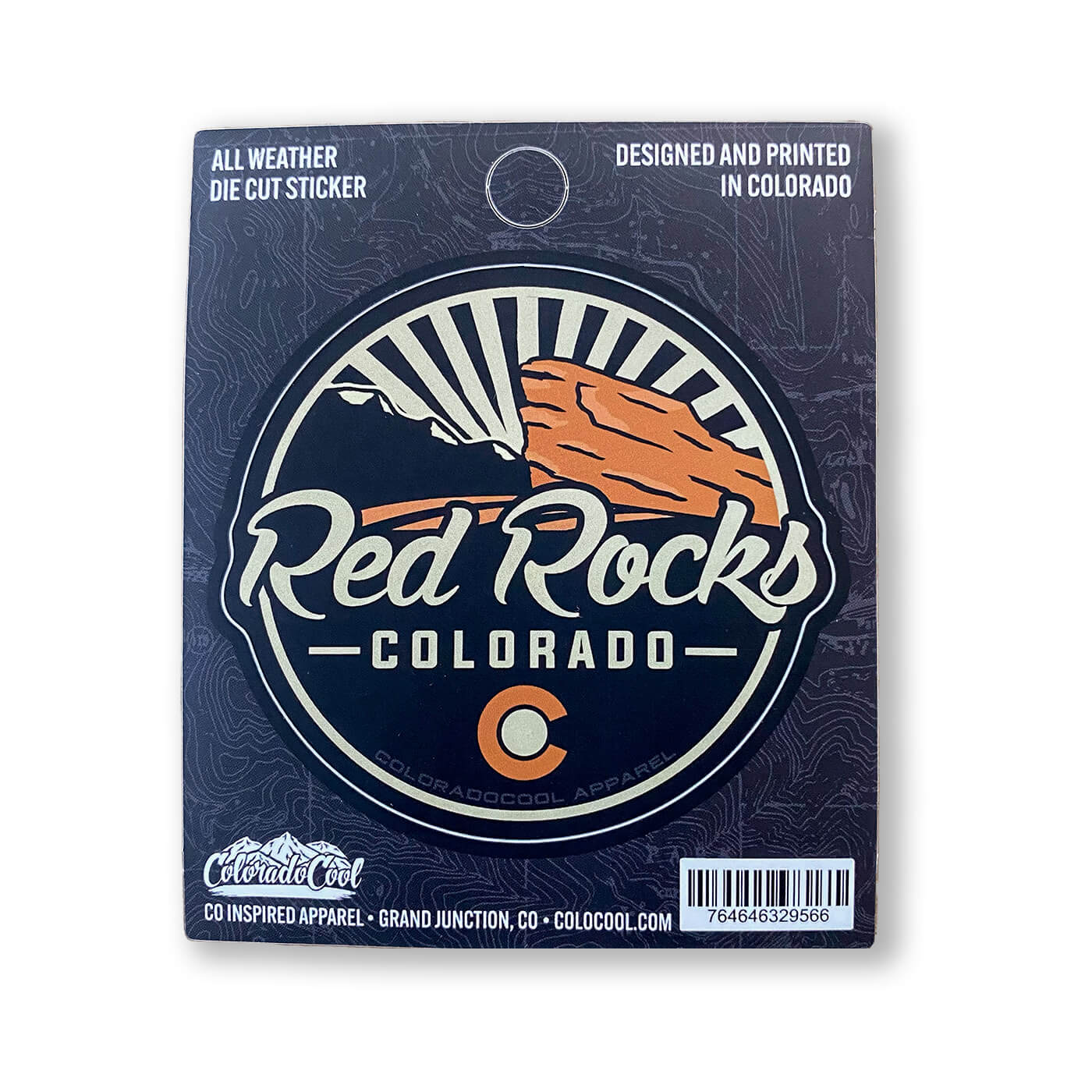 Red Rocks Script Sticker