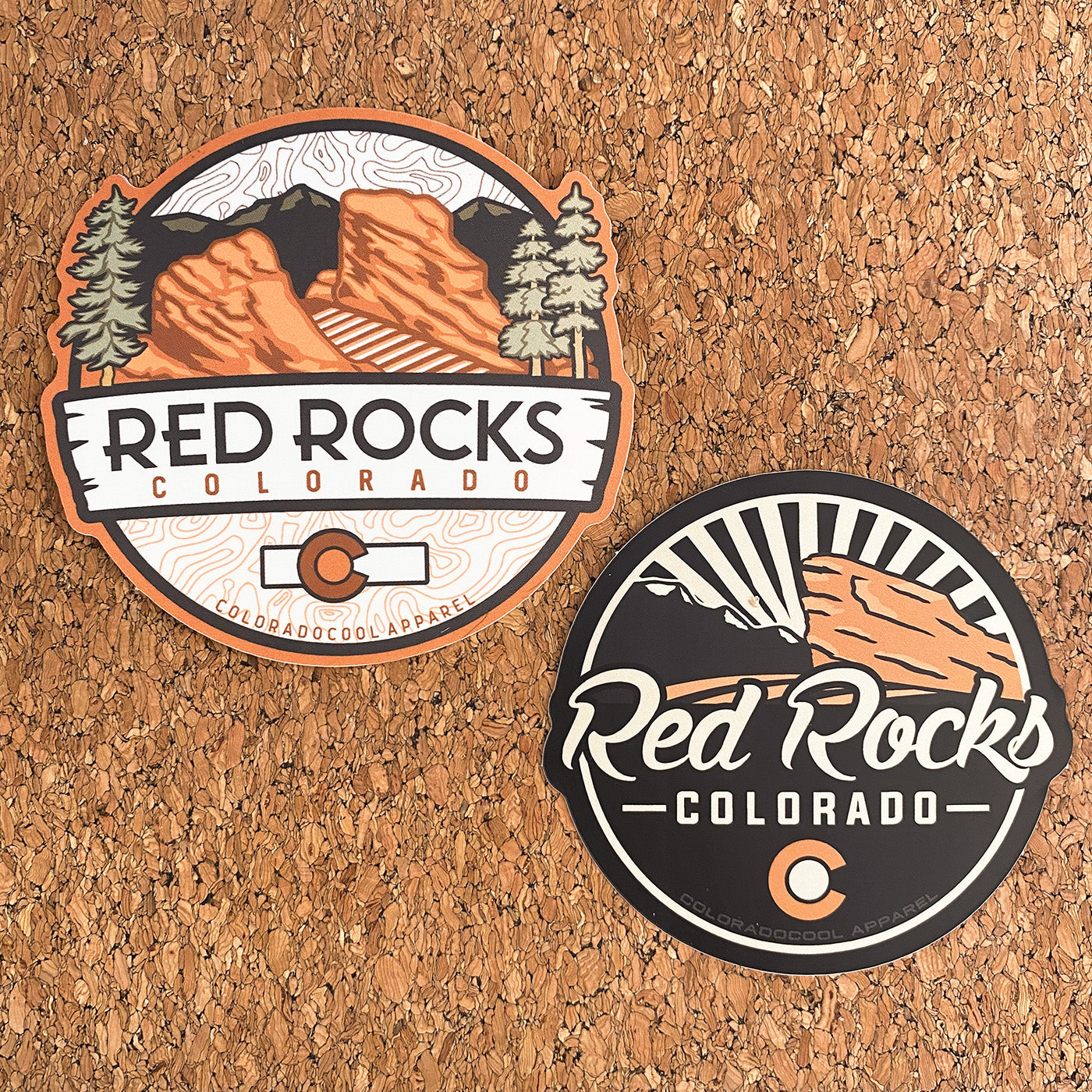 Red Rocks Script Sticker