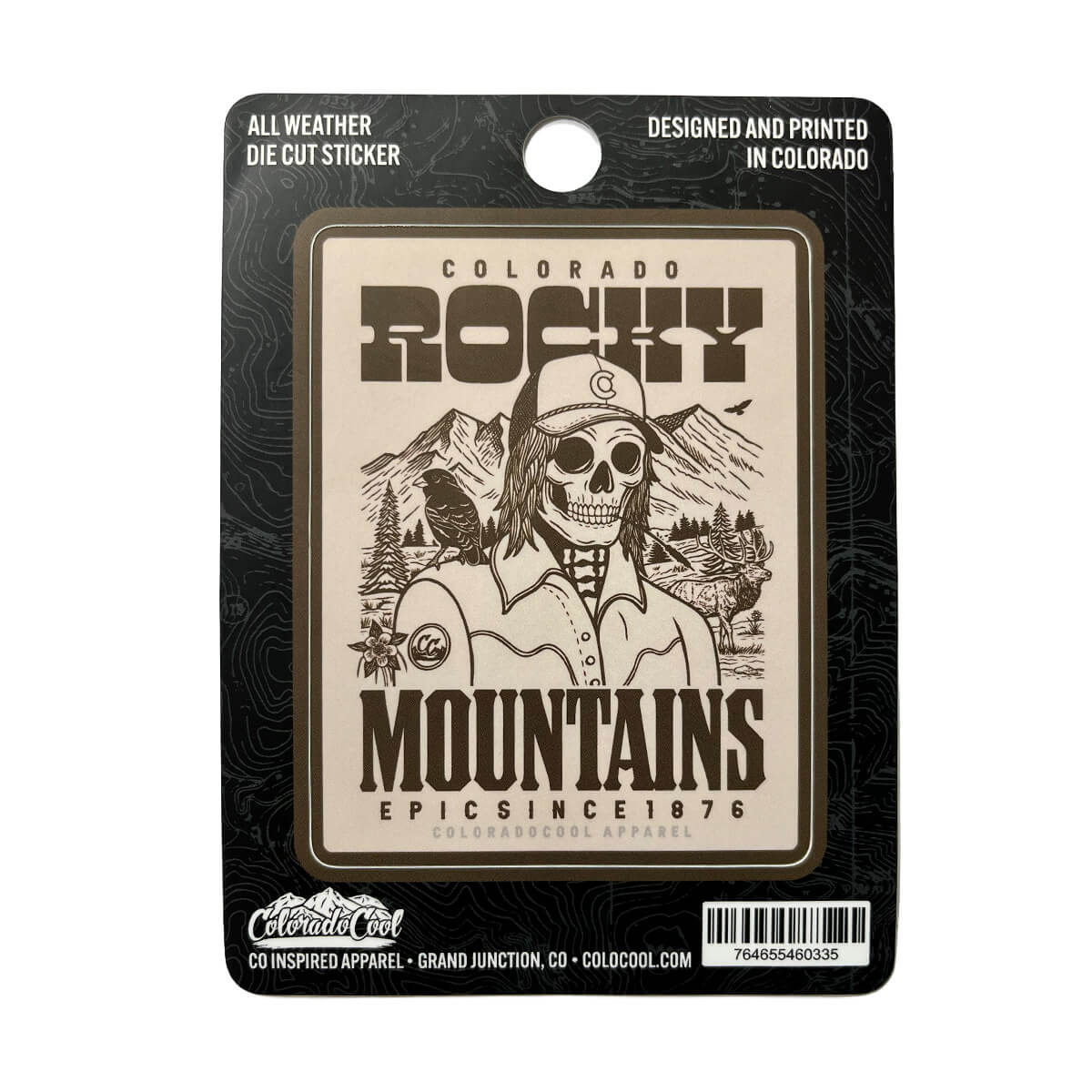 Rocky Mountain Skeleton Sticker