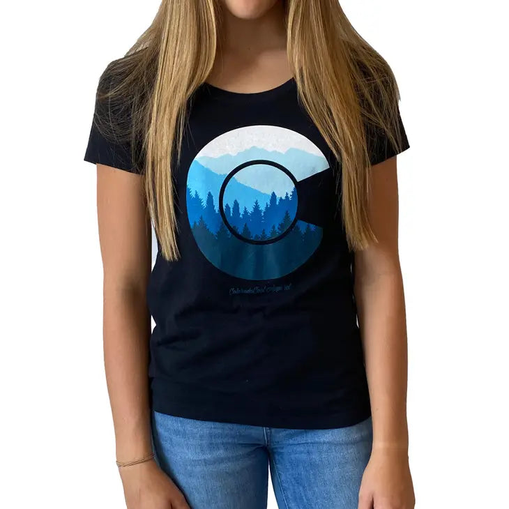 Treeline Women's T-Shirt - Black/Blue