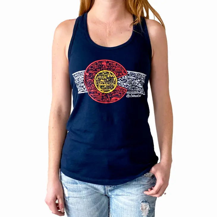 Landmark Flag Tank Top - Women's - Navy
