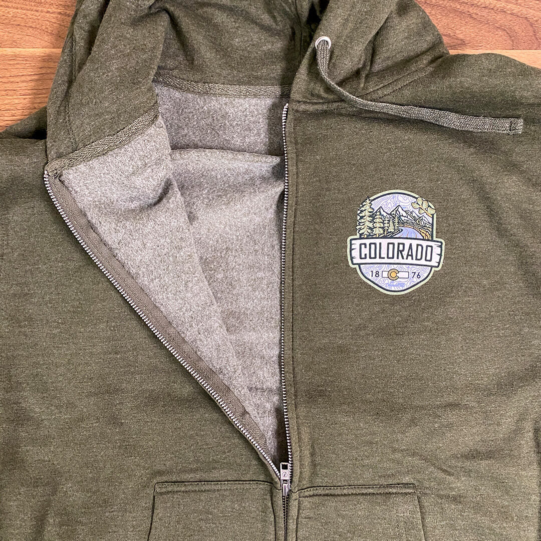 Woodland Midweight Zip-Up Hoodie - Green