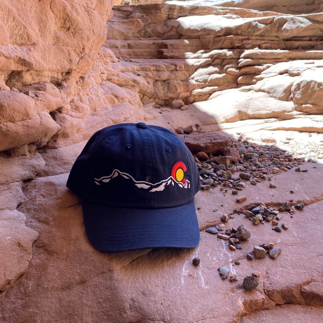 Colorado Flag Hat with Mountains