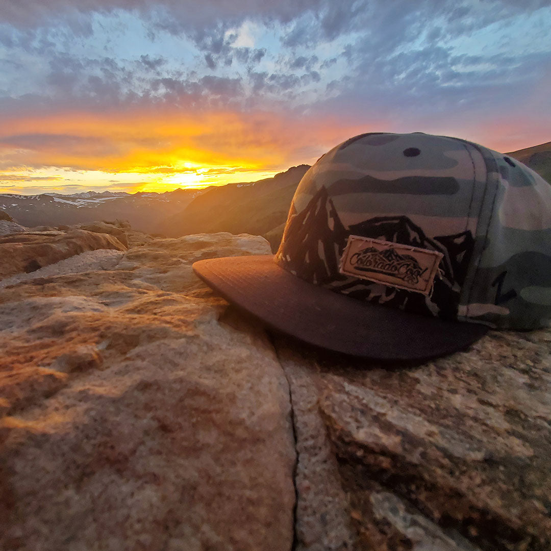 Mountain Camo Flatbill Hat - Snapback