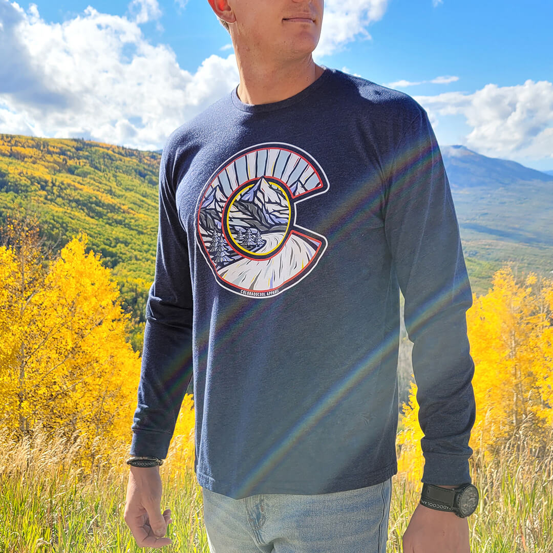 Drift - Long Sleeve T-Shirt - Heather Mid Navy