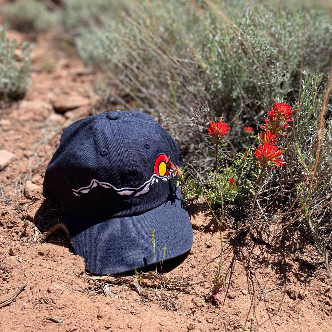 Colorado Flag Hat with Mountains