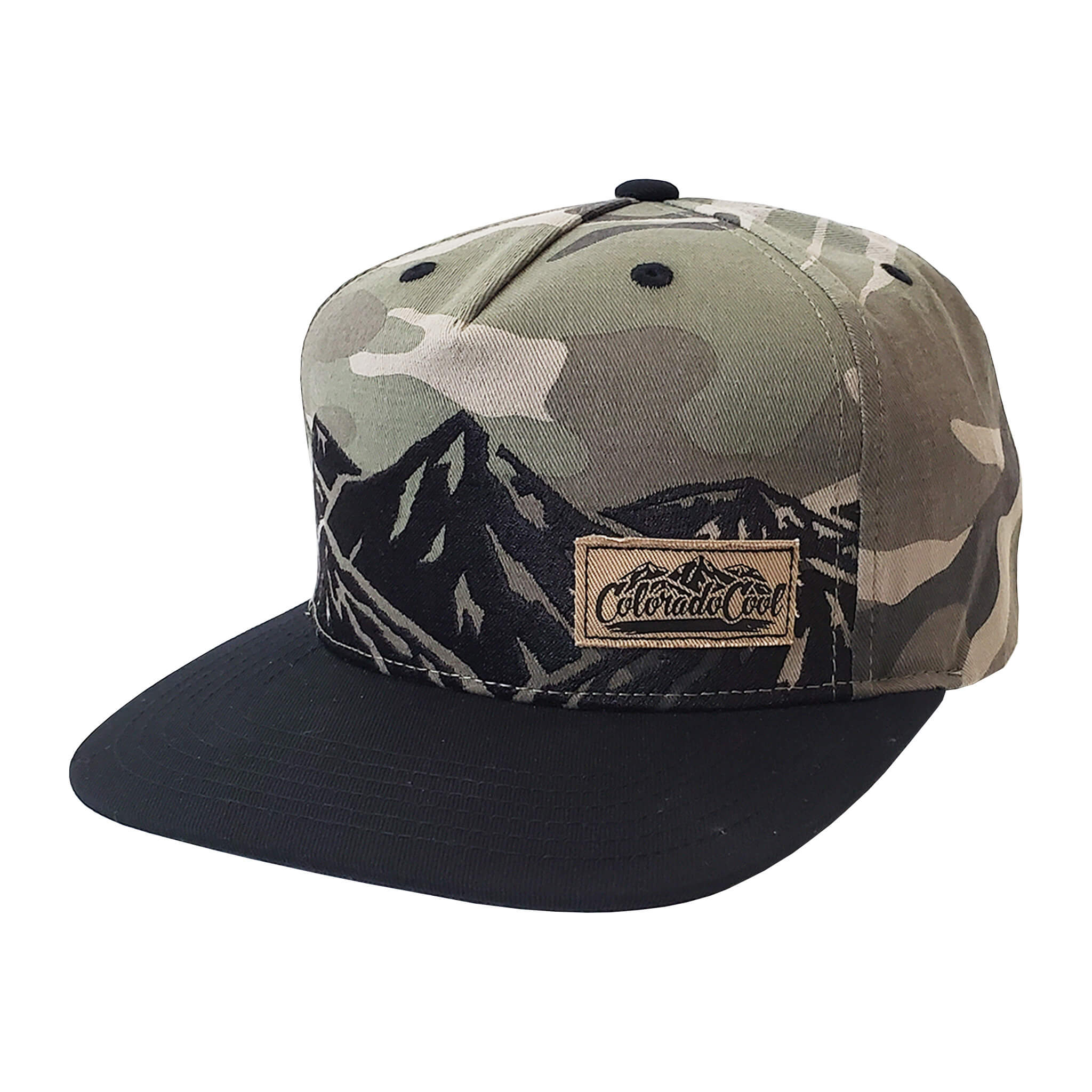 Mountain Camo Flatbill Hat - Snapback