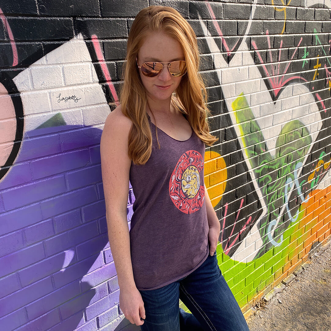 Colorado Flag Collage Womens Tank Top - Vintage Purple