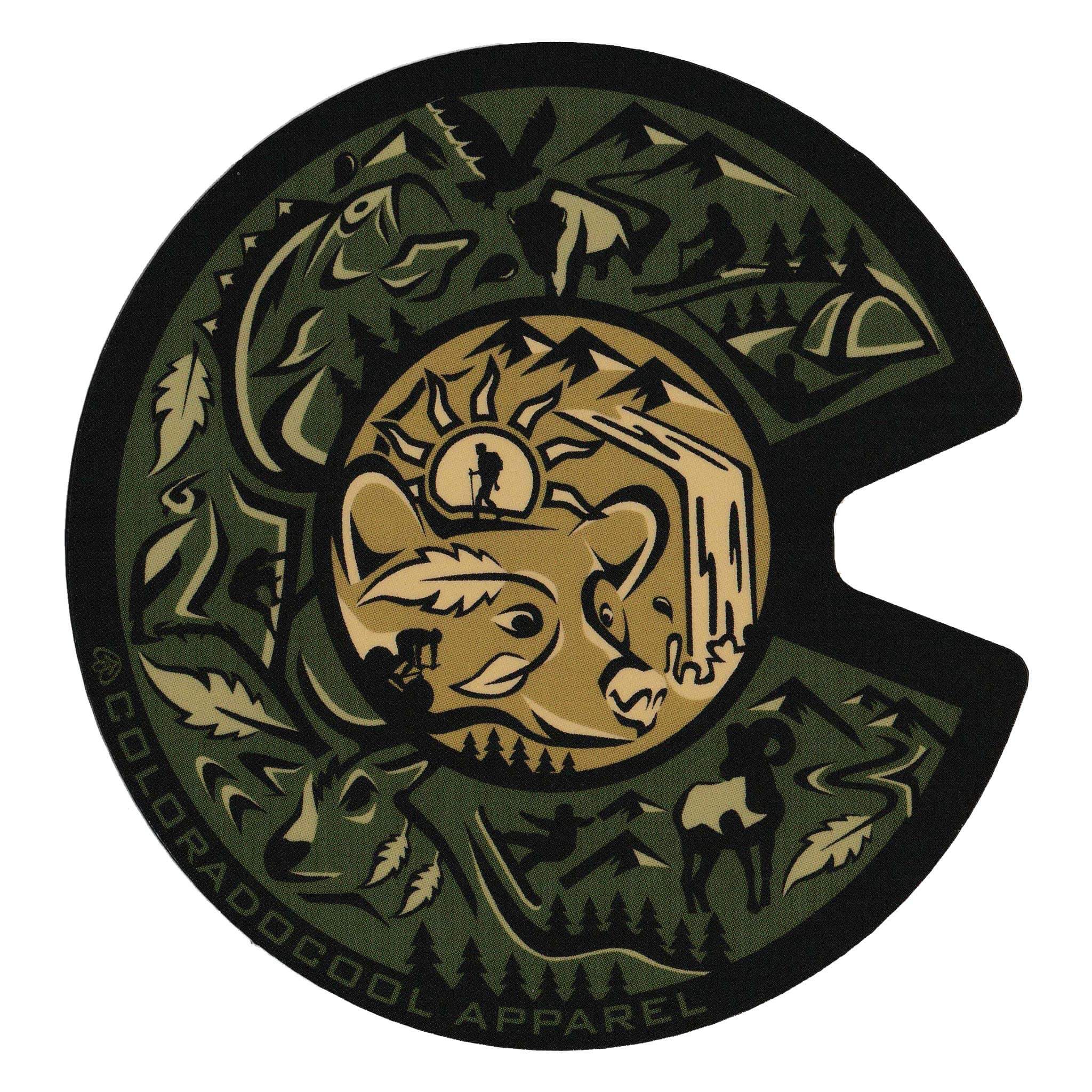 Colorado Collage Sticker - Green/Gold