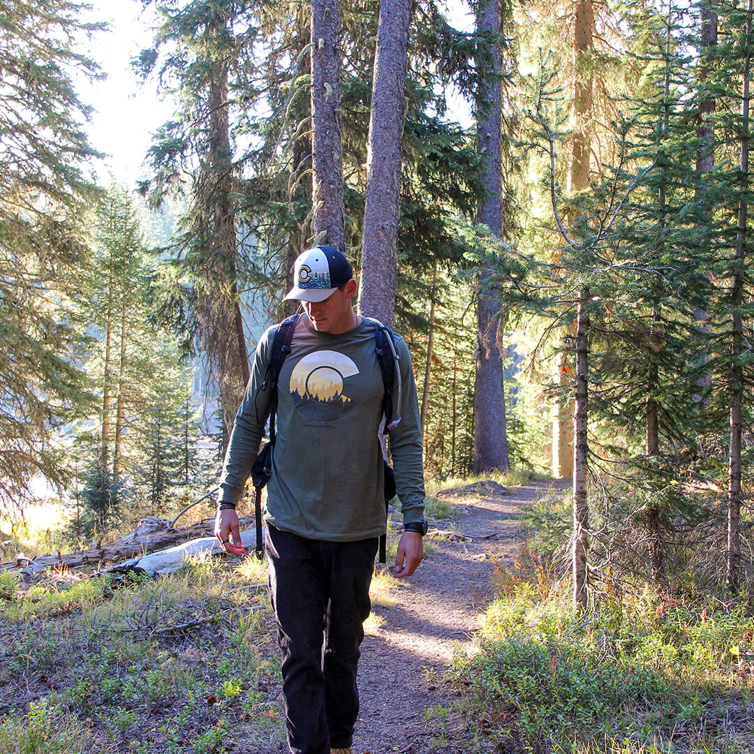 Colorado Layered Mountain Long Sleeve Tshirt