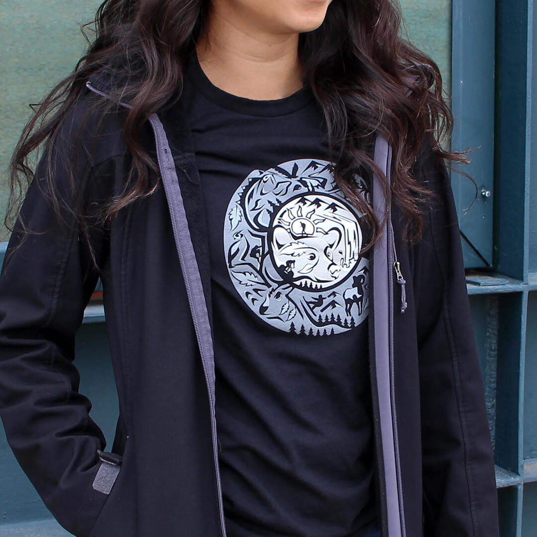 Colorado Flag Collage T-Shirt - Black