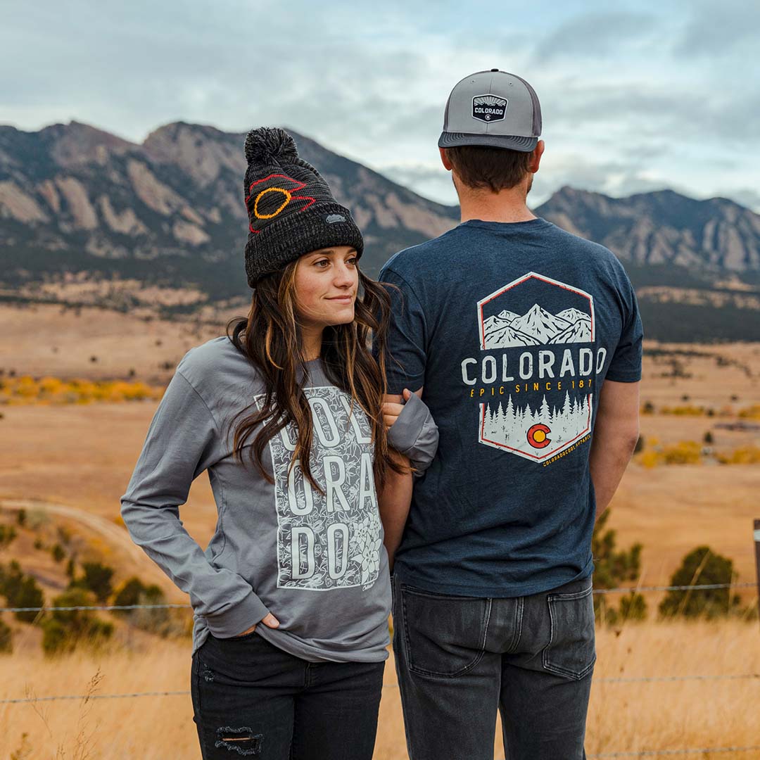 Floral Columbine Long Sleeve T-Shirt - Storm