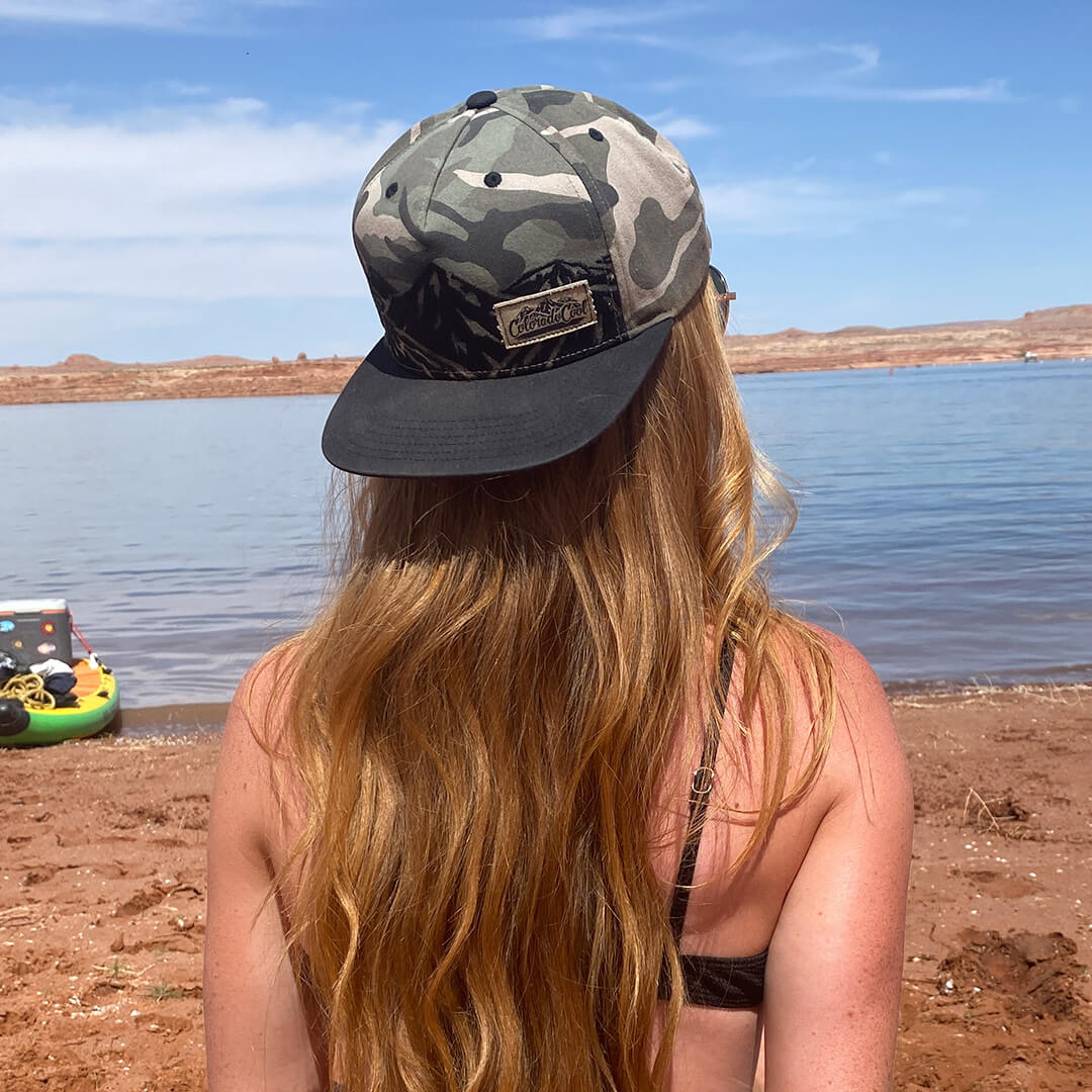 Mountain Camo Flatbill Hat - Snapback