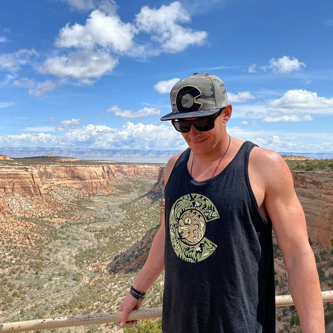 Collage Tank Top - Men's - Charcoal