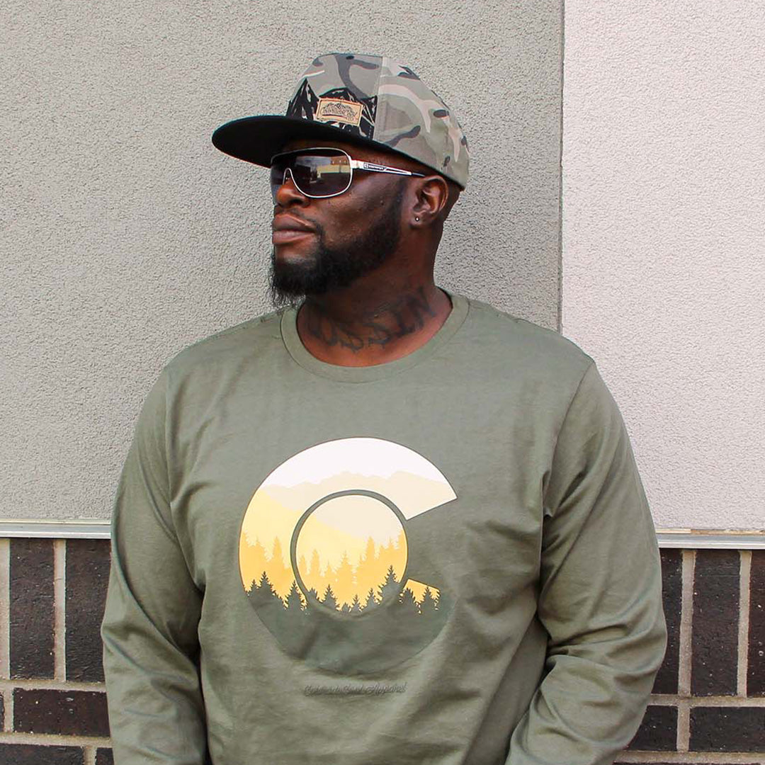 Mountain Camo Flatbill Hat - Snapback