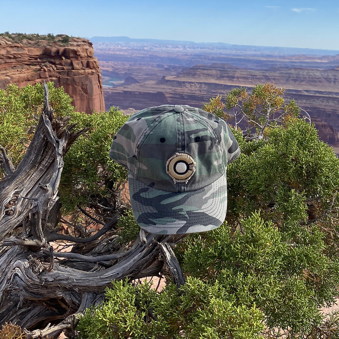 Frayed Camo Washed Hat