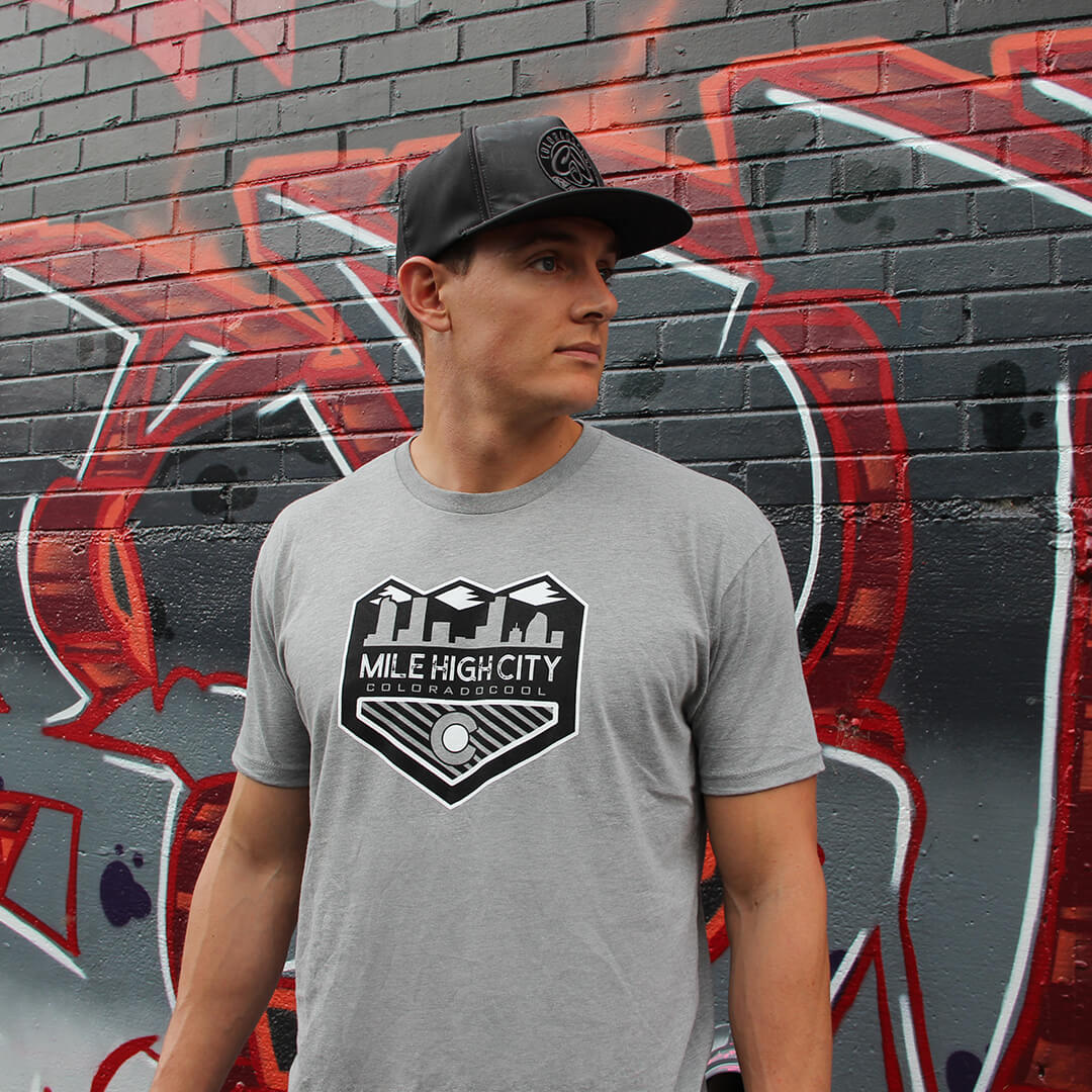 Mile High City T-Shirt Featuring Denver CO Skyline