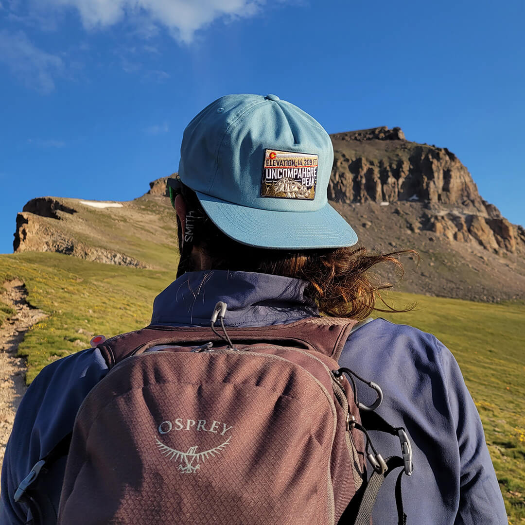 Uncompahgre Peak - Unstructured Flatbill Hat - Light Blue