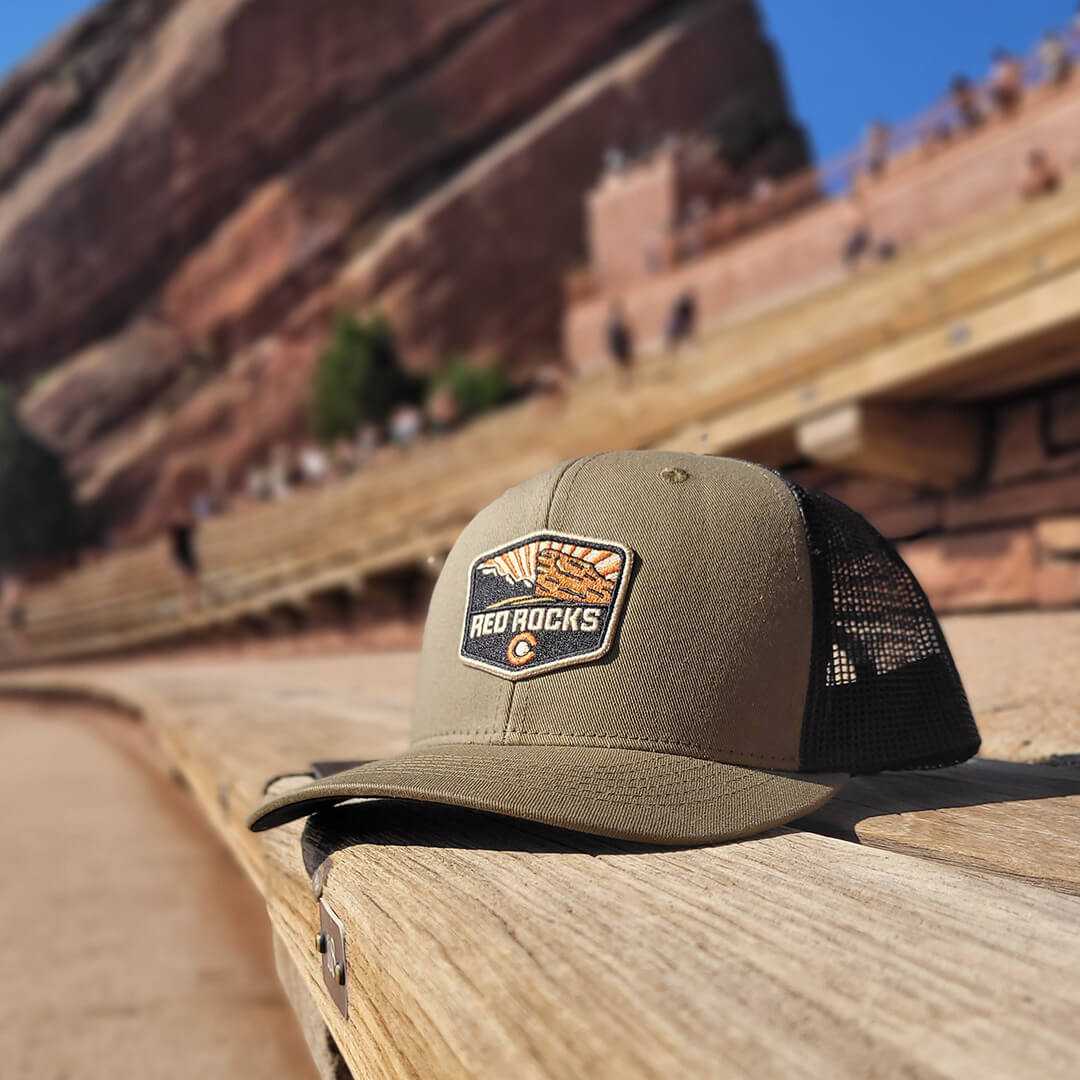 Red Rocks Trucker Hat - Olive/Black