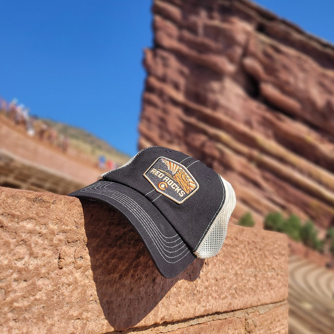 Red Rocks Patch Hat - Unstructured - Black/Stone