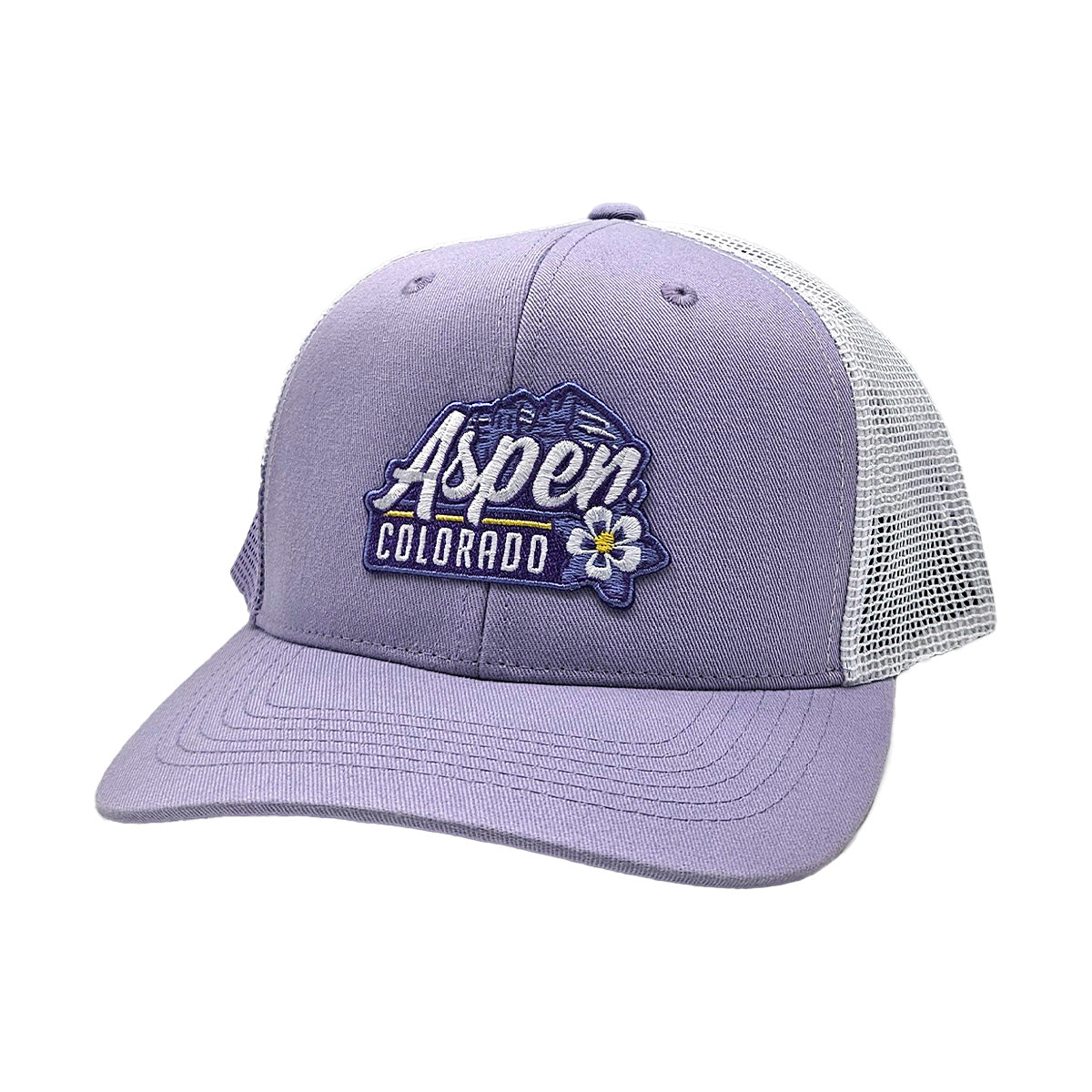 Aspen Range Trucker Hat - Purple/White