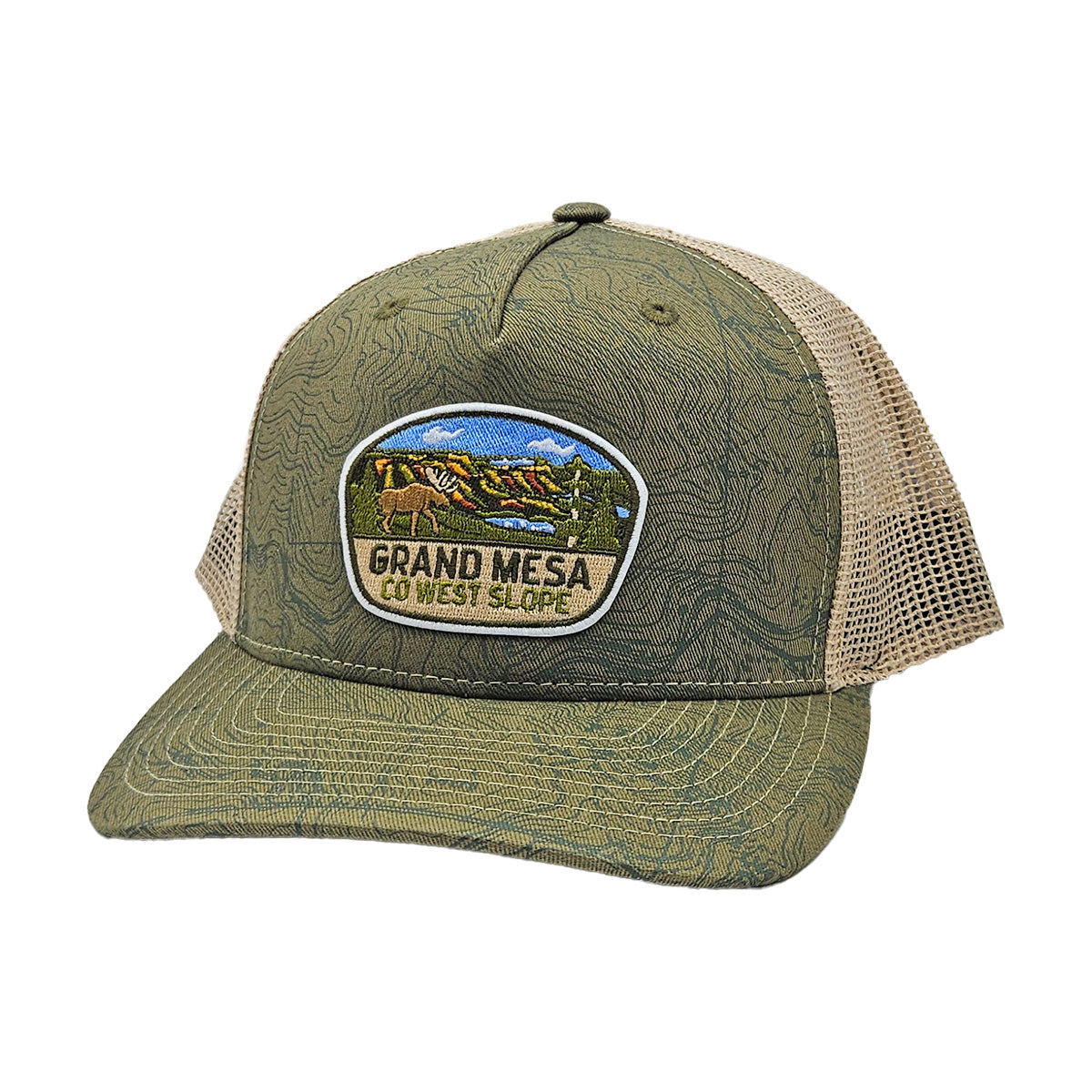 Grand Mesa - Topo Trucker Hat - Olive