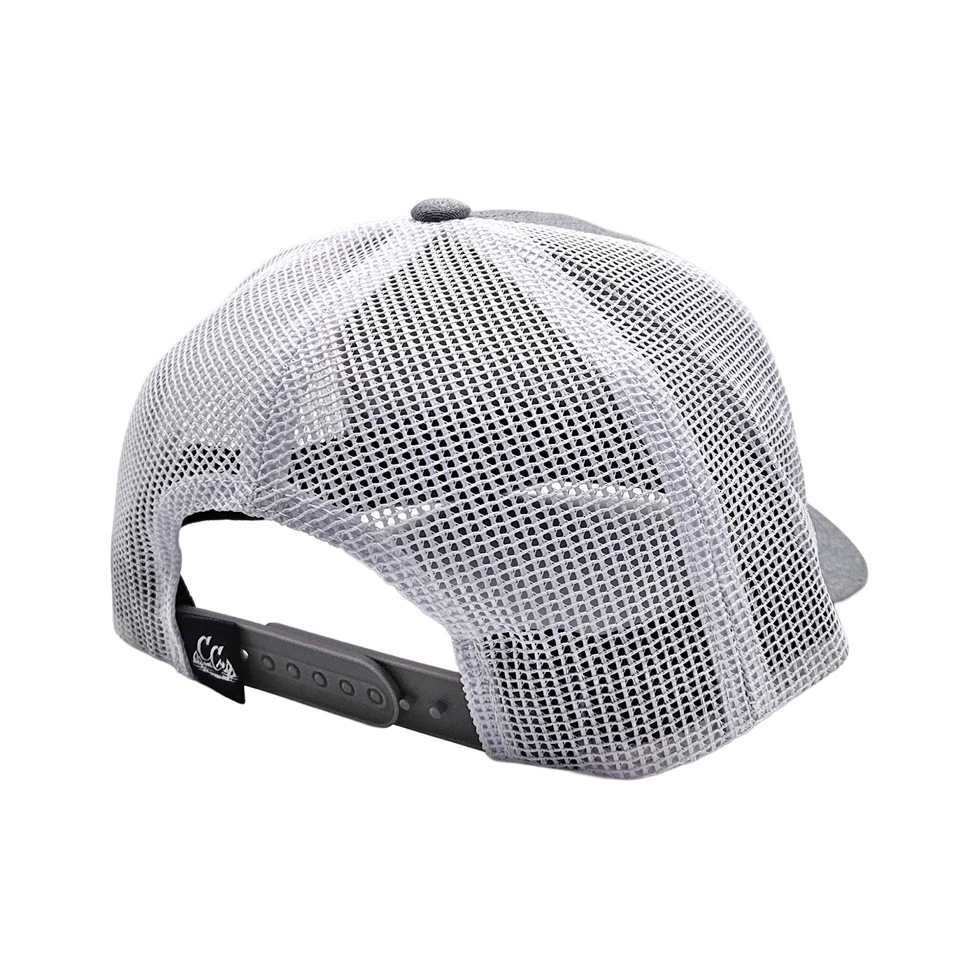 Treeline Flag Leather Patch Trucker Hat - Gray/White