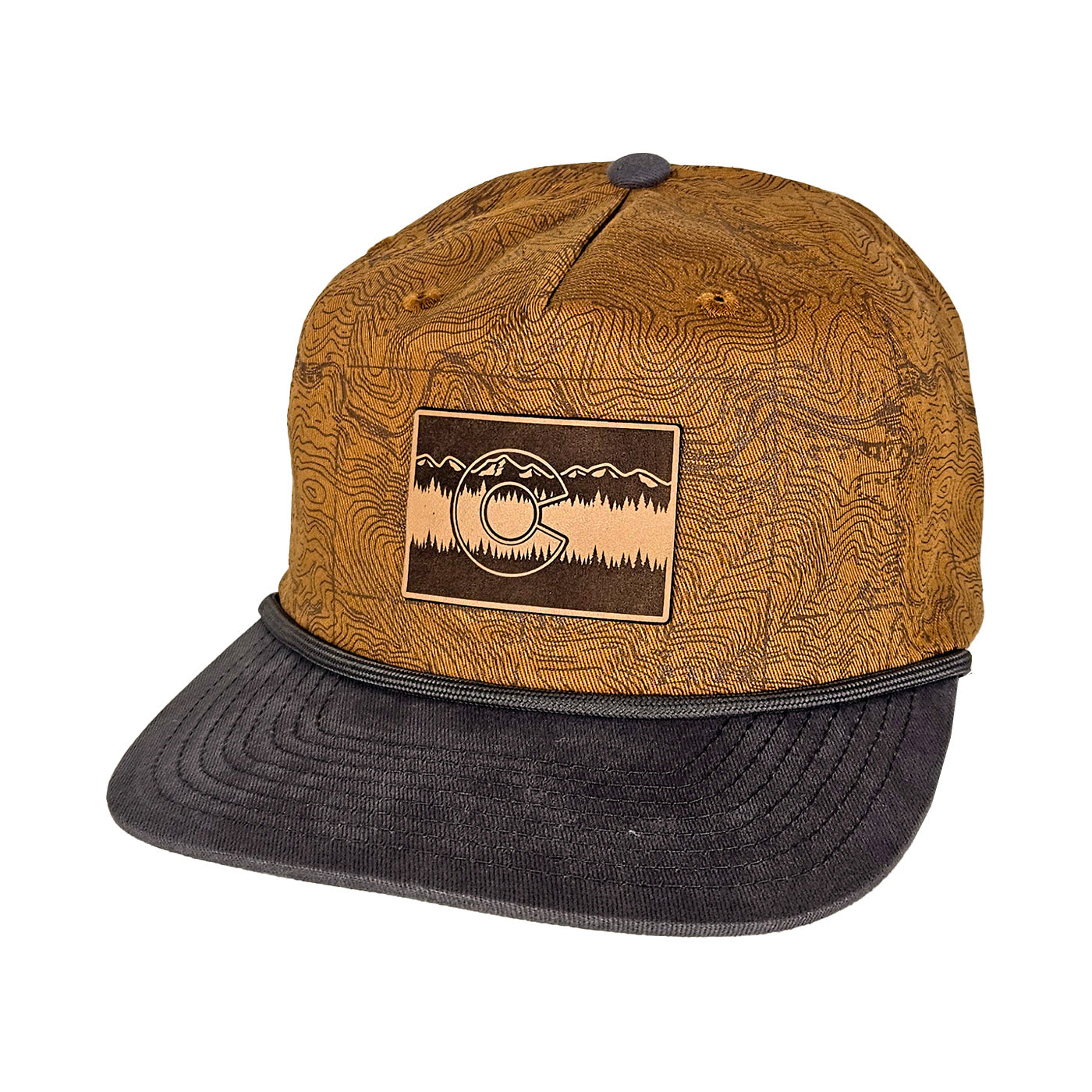 Topo Canvas/Gray Uns Flatbill Hat - Treeline