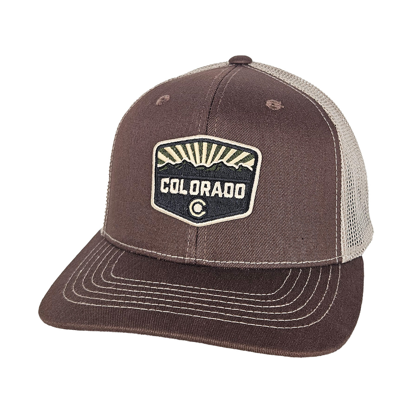 Brown/Khaki Trucker - CO Tan Diamond