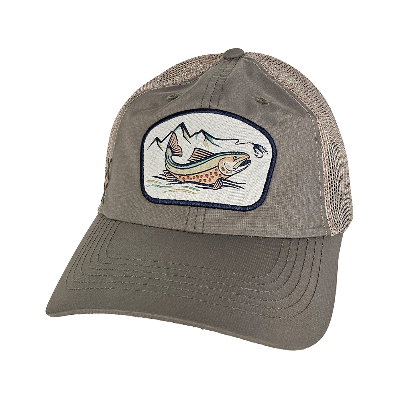Olive/Khaki Uns Trucker Hat - Mountain Cast