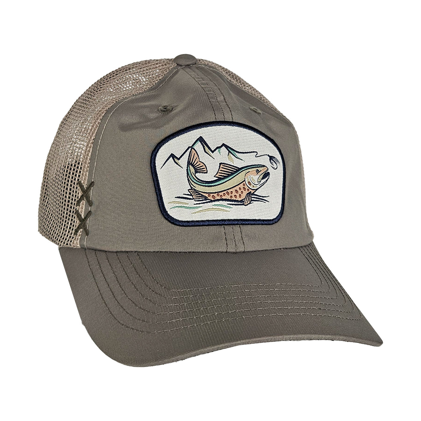 Olive/Khaki Uns Trucker Hat - Mountain Cast
