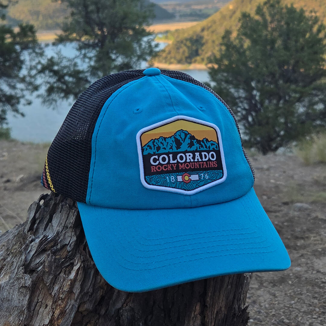 San Juan Sunrise Trucker Hat - Teal/Black