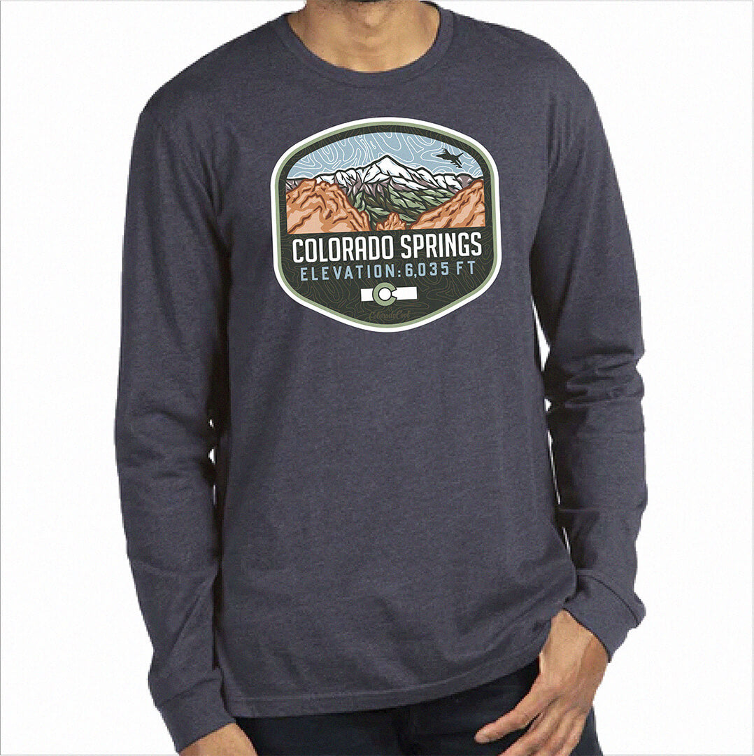 Colorado Springs Long Sleeve T-Shirt - Hthr Midnight Navy