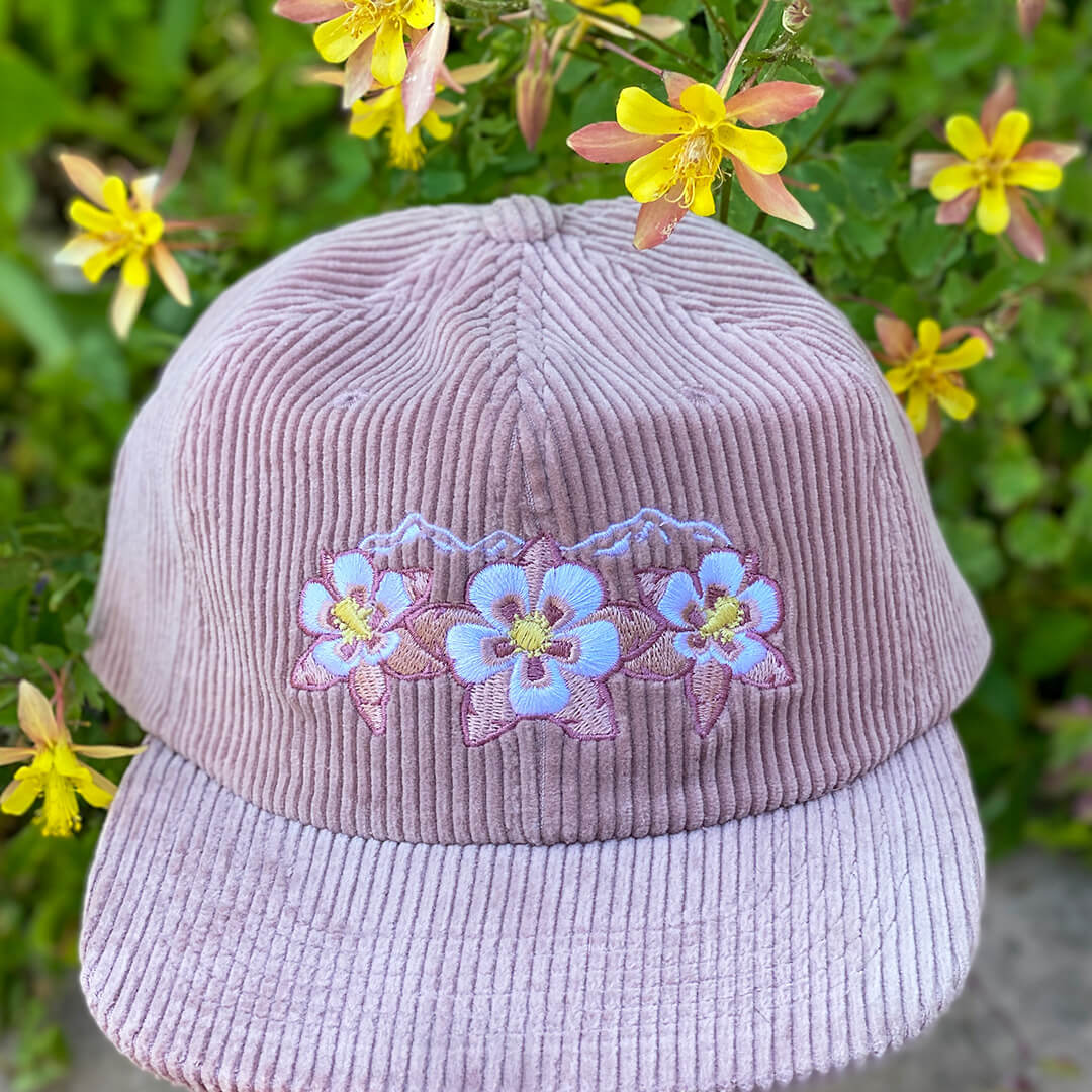 Floral Range Hat - Mauve - Corduroy