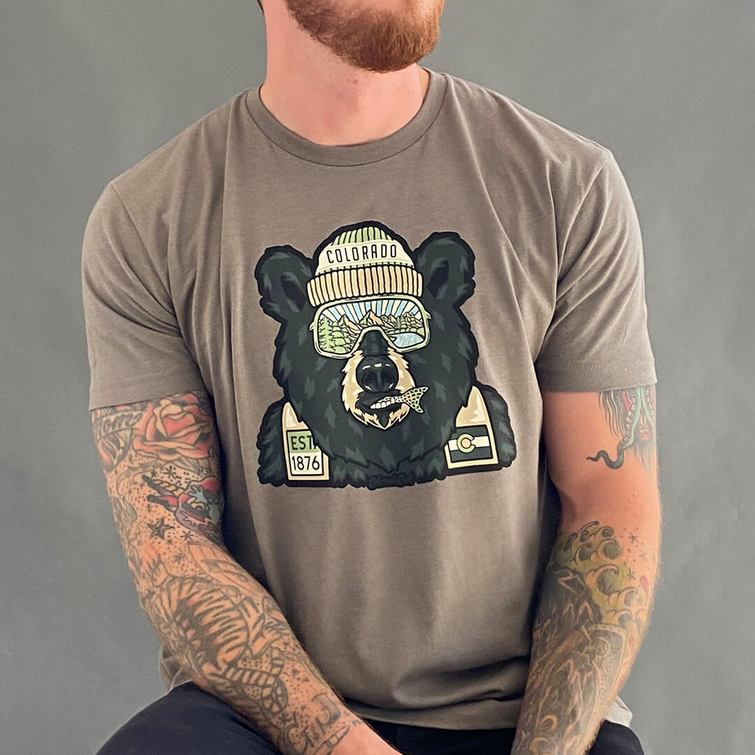 Backwoods Bear - T-Shirt - Warm Grey