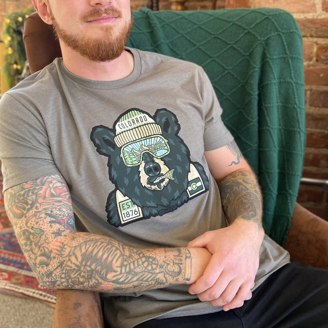 Backwoods Bear - T-Shirt - Warm Grey