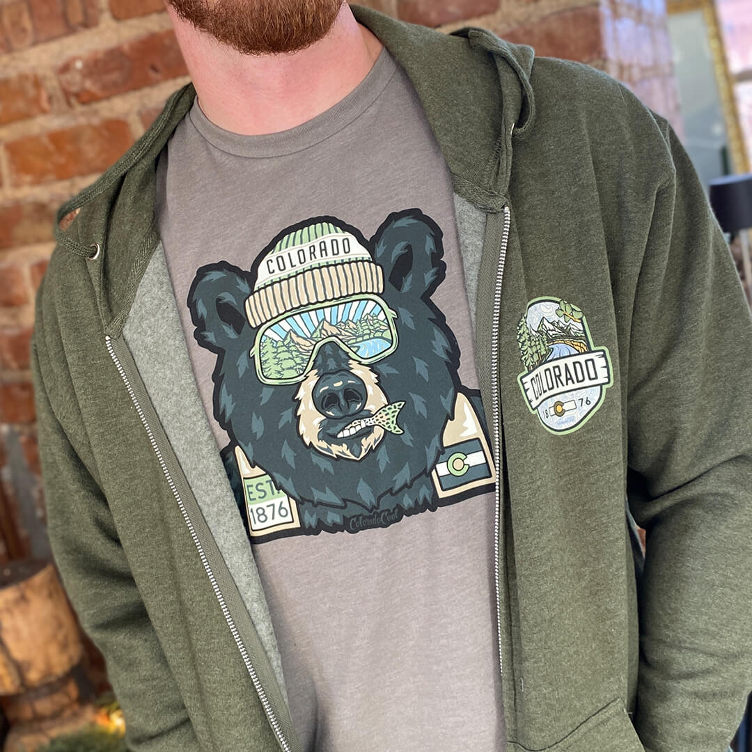 Backwoods Bear - T-Shirt - Warm Grey