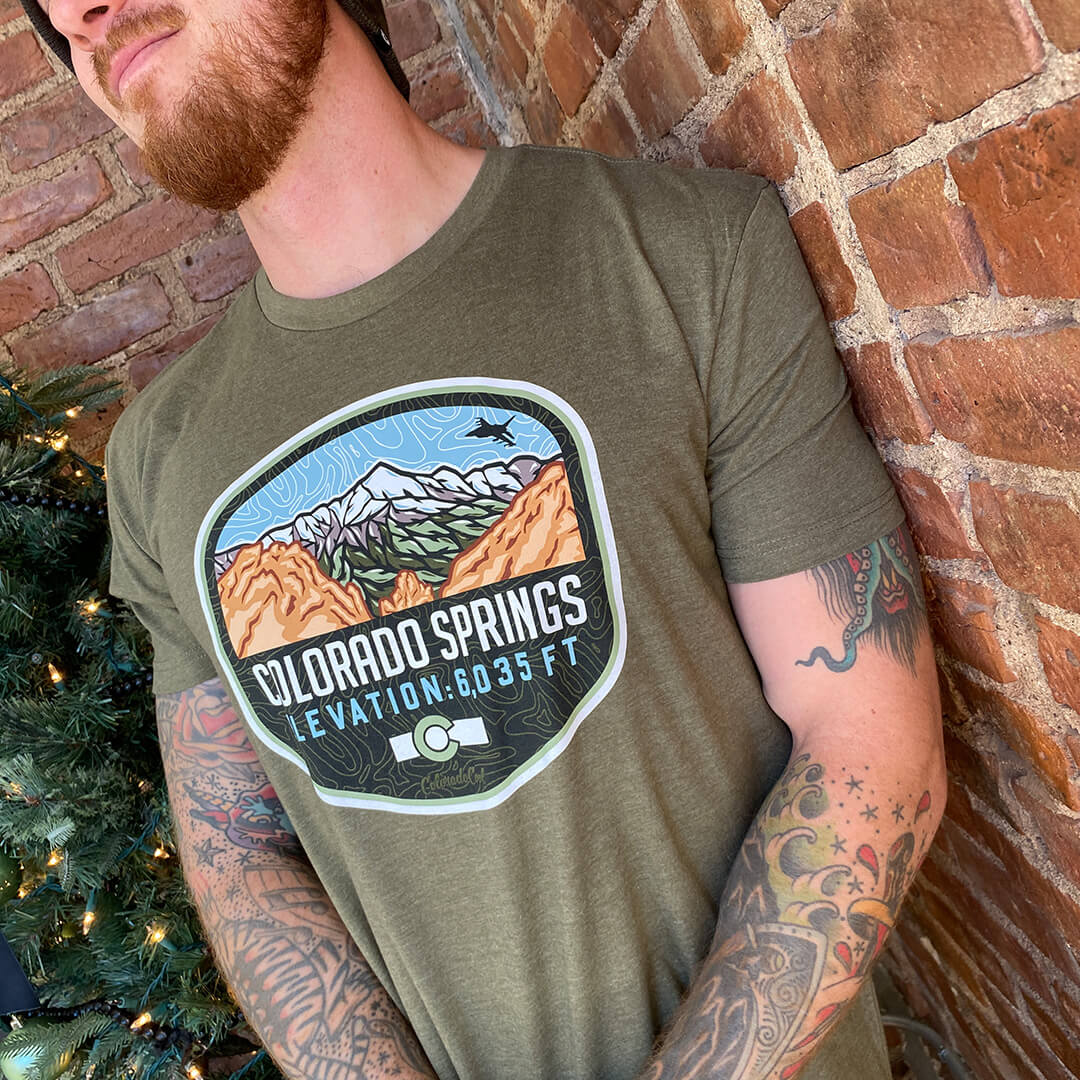 Colorado Springs T-Shirt - Military Green