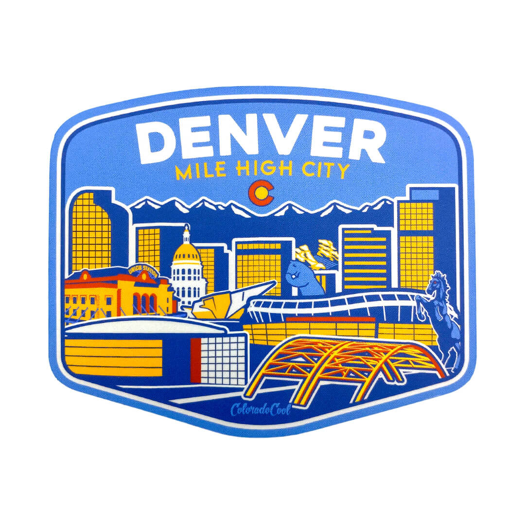 Denver Landmark Sticker - Shop Colorado Stickers Online - ColoradoCool ...