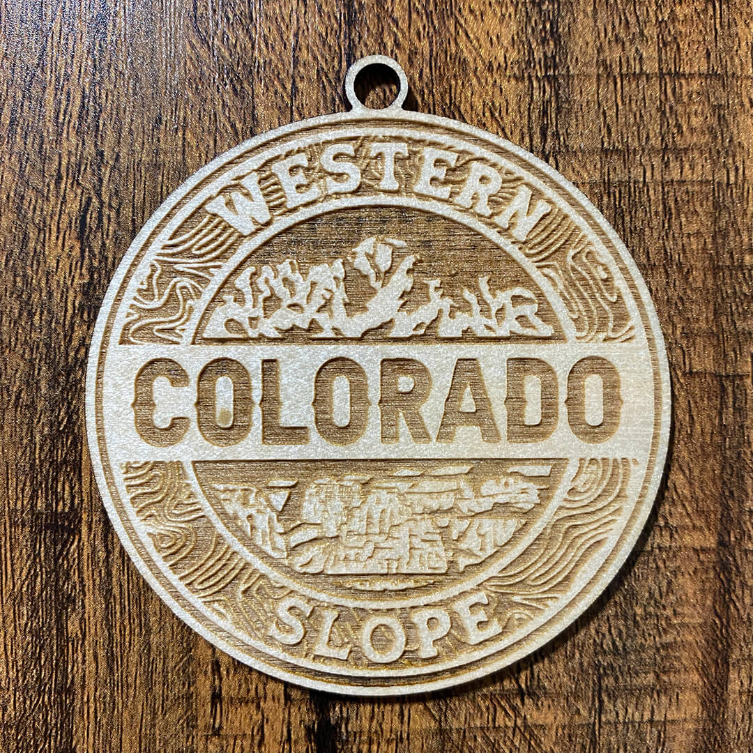 Vintage Western Slope Wooden Ornament