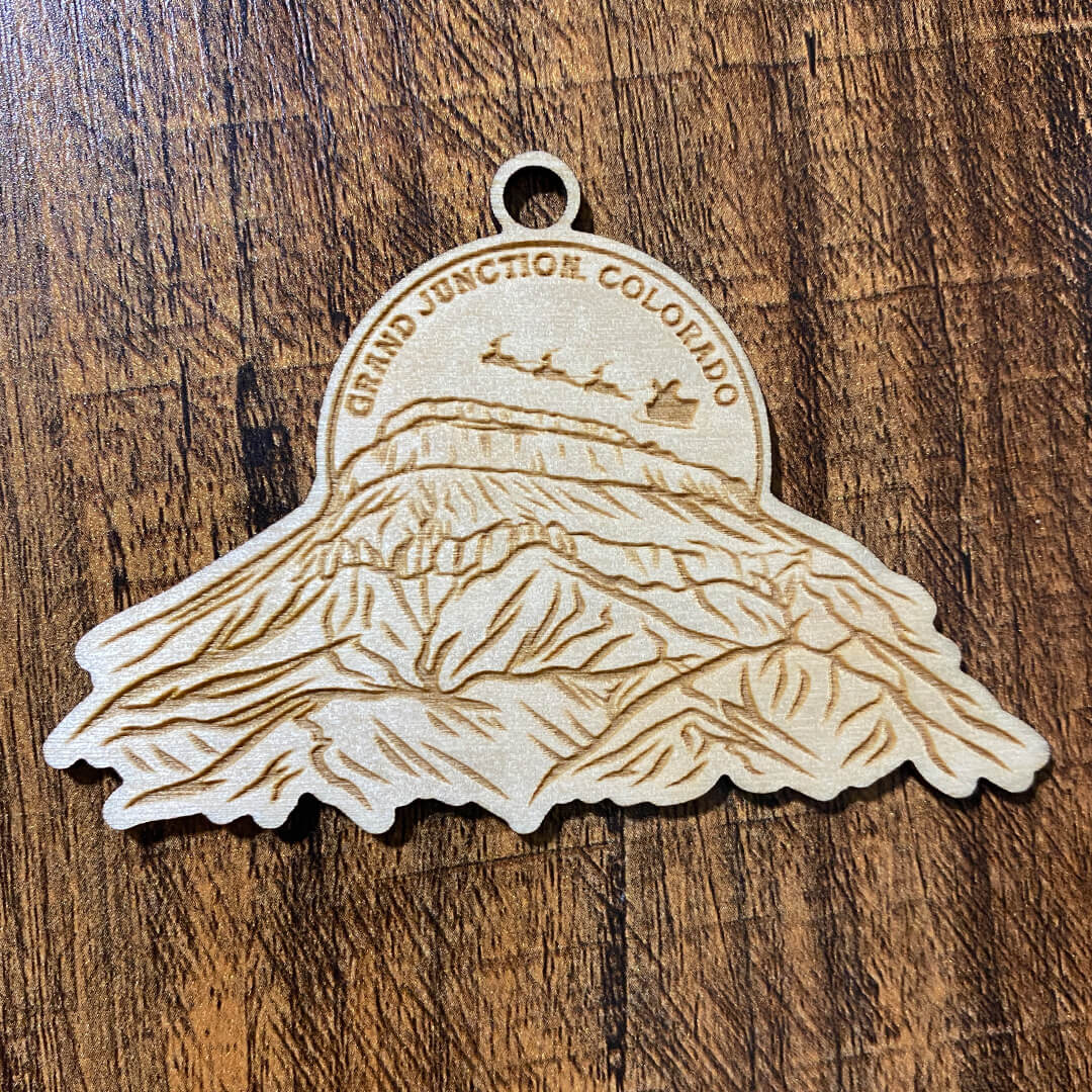 Grand Junction Garfield Santa Wooden Ornament