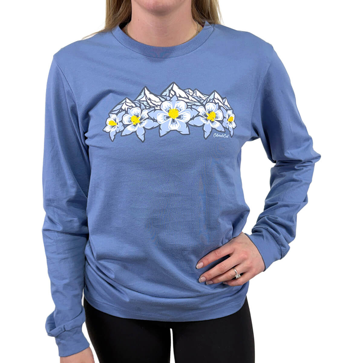 Floral Range Long Sleeve T-Shirt - Lavender Blue