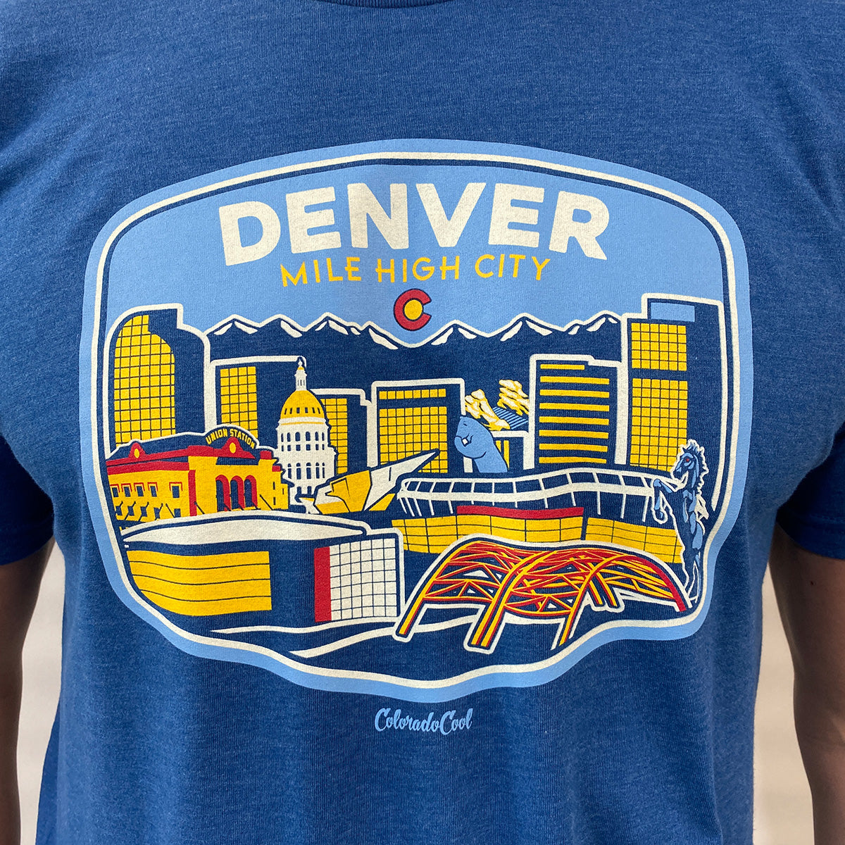 Denver Landmark T-Shirt - Blue