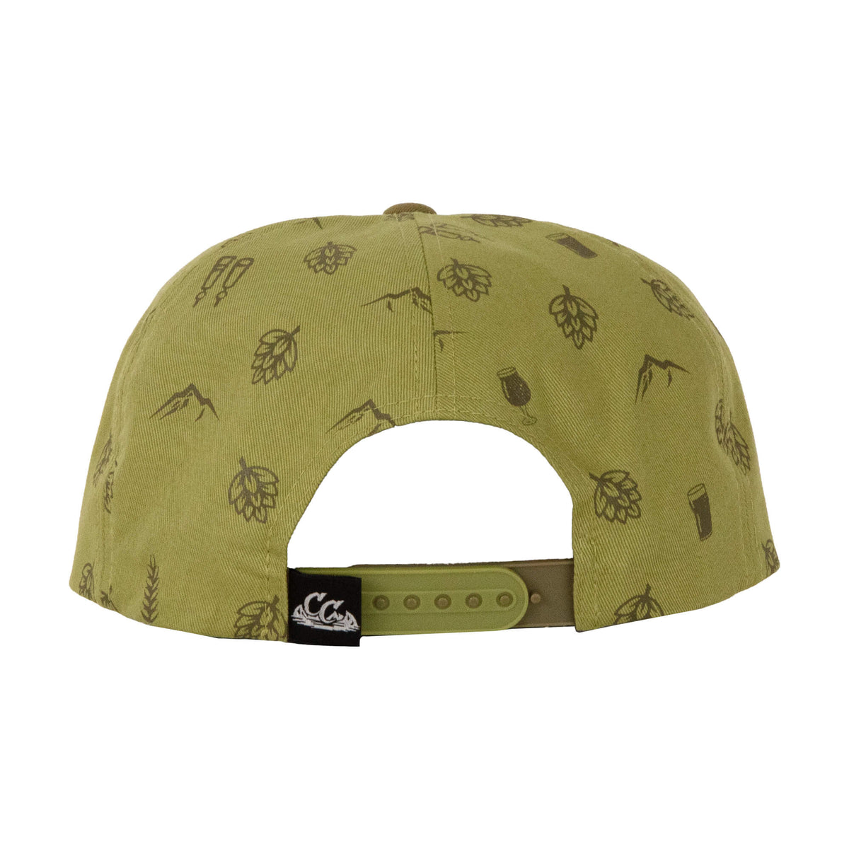 Draft - Denver - Desert Army Green Hops Flat Hat - Embroidered